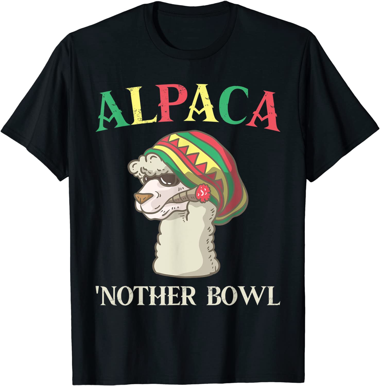 Alpaca Nother Bowl Weed Smoking Llama Cannabis Leaf Stoner