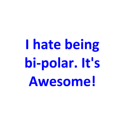 I Hate Being BIPOLAR Its AWESOME Funny Rude Humor Men's T-Shirt – Gildan, Size Large