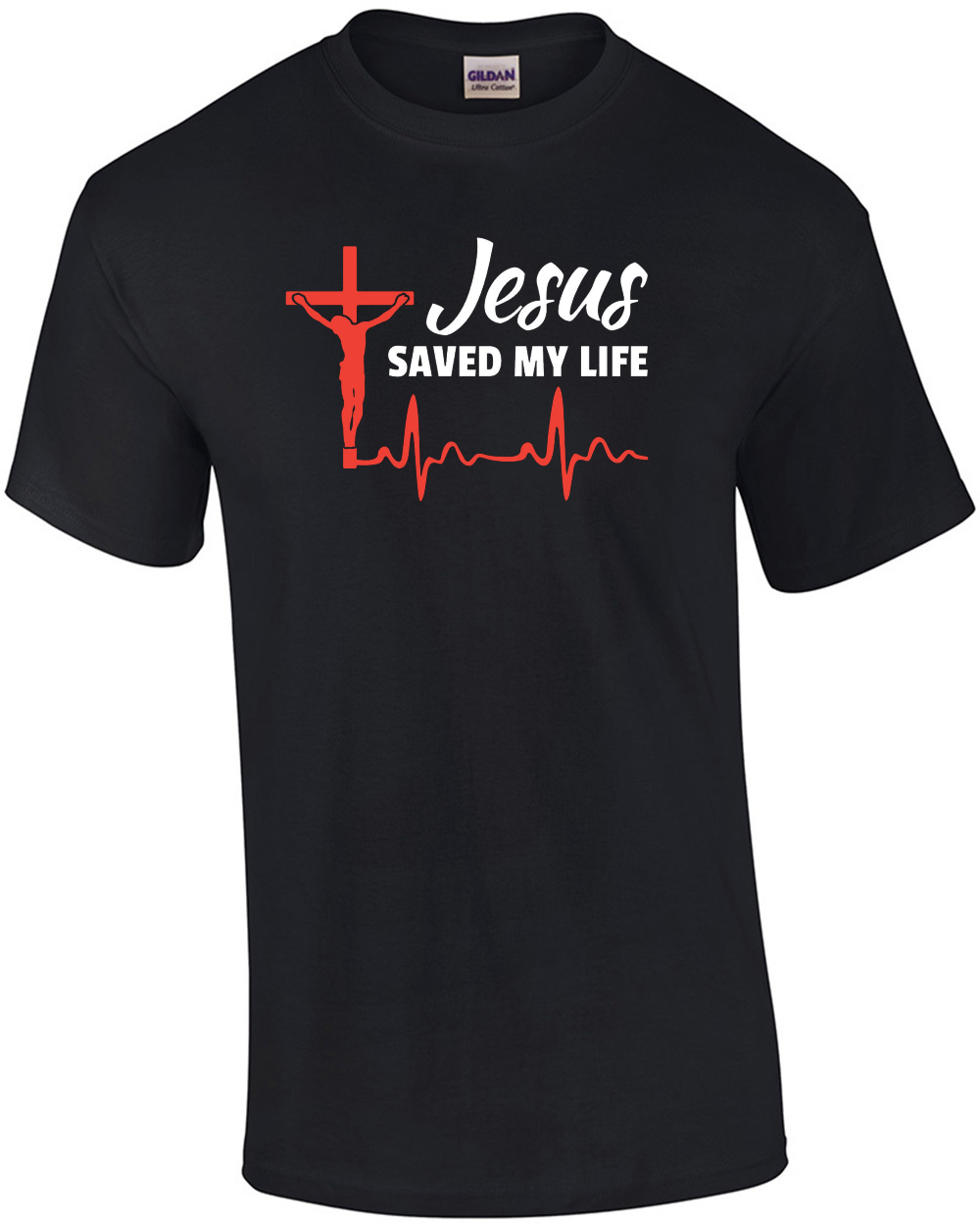 Jesus Saved My Life Crucifix Tshirt