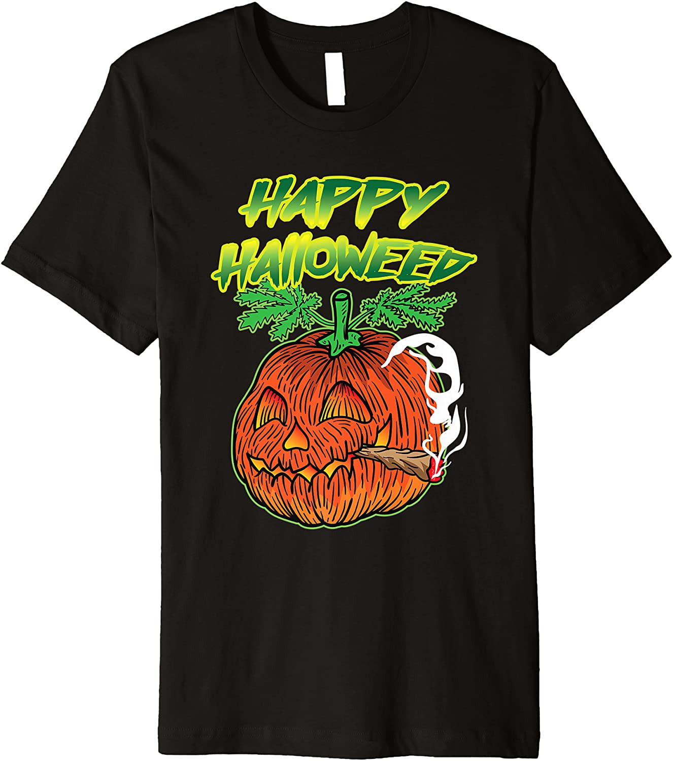 Pumpkin Smoking Weed THC Happy Halloweed Halloween Stoner