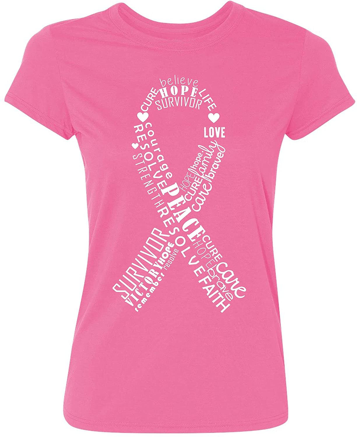 Ribbon Word Clouds White Breast Cancer Awareness Support