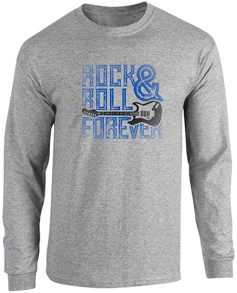 T-shirt Teschio Rock N Roll Forever – 100% Cotone, Stampa A Base D'Acqua, Alta Qualità, Nero