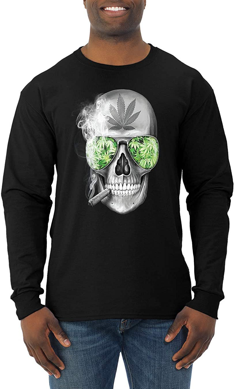 Skull Glasses Smoking Weed Trippy Weed