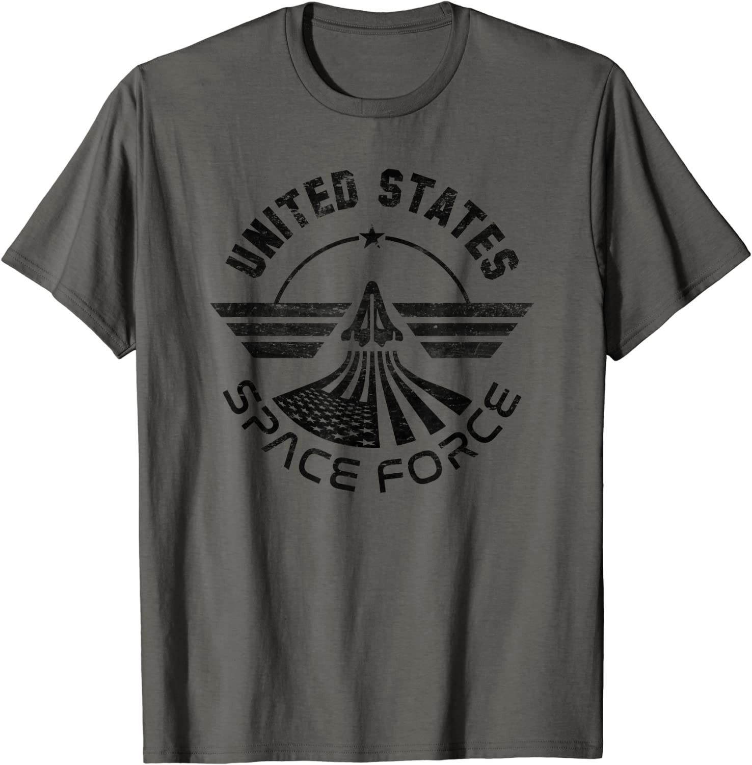 United States Space Force Logo (blk-aged)