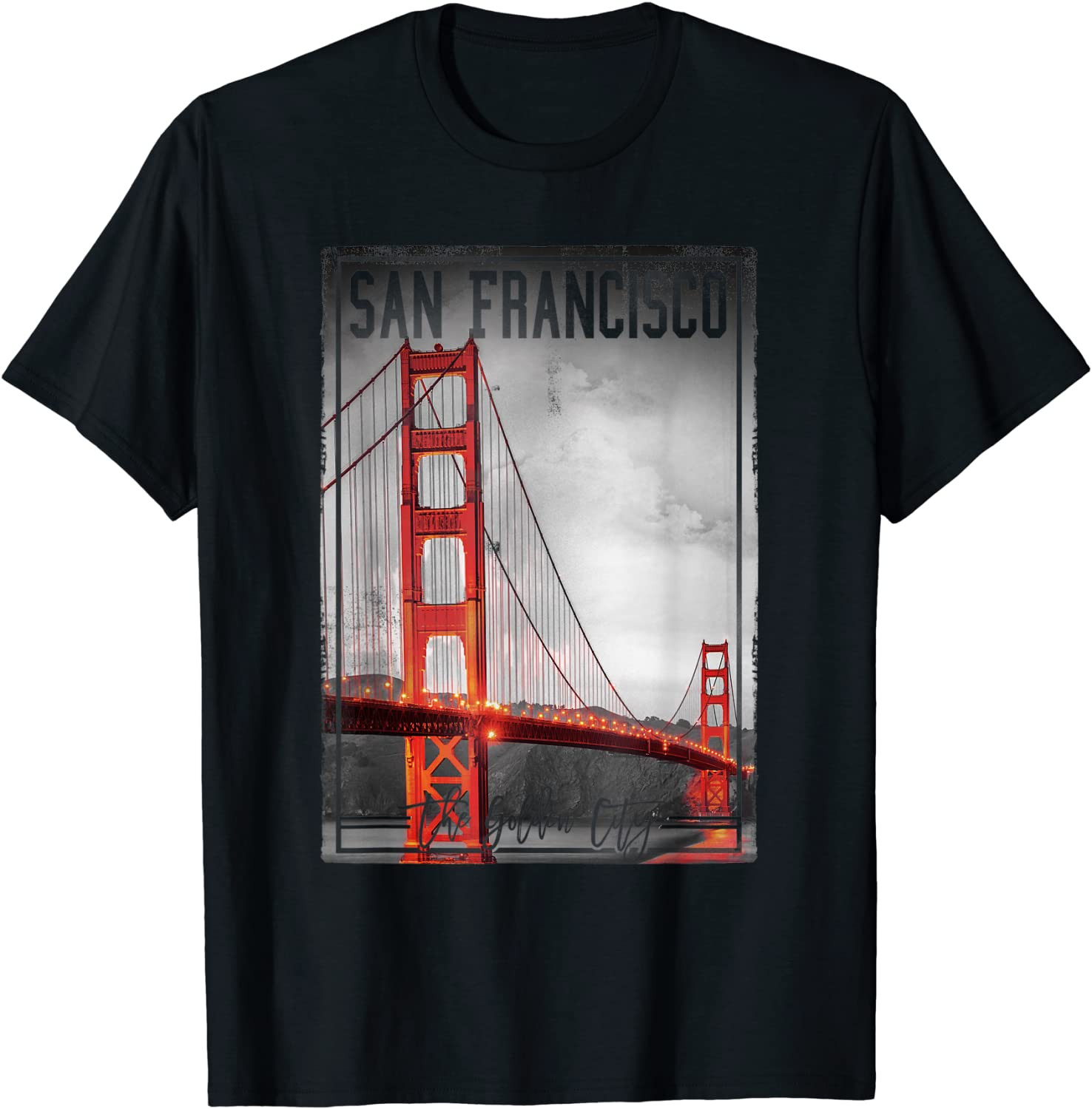 Vintage San Fransico Golden Gate Bridge