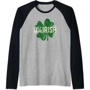 0% Irish Shamrock St St Patricks Day Men Women Kids T-Shirt
