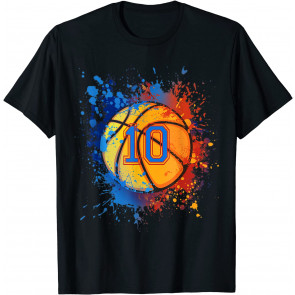 10 Years Old 10th Birthday Basketball Gift For Boys Party T-Shirt