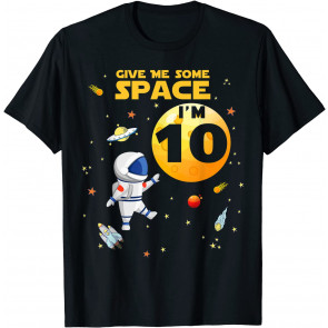 10 Years Old Outer Space Birthday Gift Astronaut 10th Bday T-Shirt