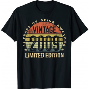 11 Year Old Gifts Vintage 2009 Limited Edition 11th Birthday T-Shirt