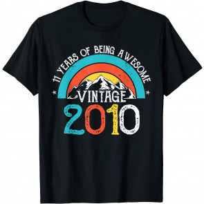11 Years Old Vintage 2010 11th Birthday Boys Girls T-Shirt