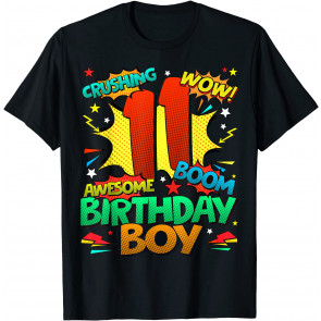 11th Birthday Kids Comic Style Kids Boys 11th Birthday T-Shirt