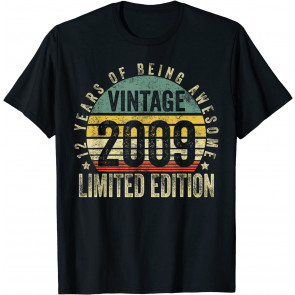 12 Year Old Gifts Vintage 2009 Limited Edition 12th Birthday T-Shirt