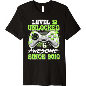 12 Year Old Video Game 12th Birthday Boys Kids Awesome 2010 T-Shirt