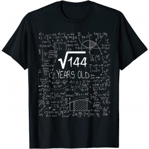 12 Years Old Square Root Of 144 - 12th Birthday T-Shirt