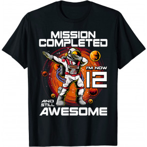 12th Birthday Astronaut 12 Years Old Outer Space Birthday T-Shirt