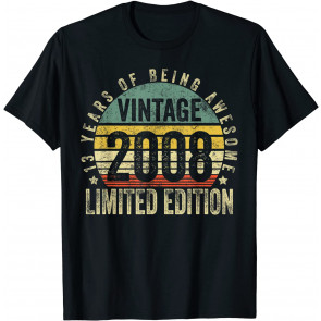 13 Year Old Gifts Vintage 2008 Limited Edition 13th Birthday T-Shirt
