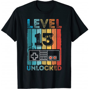 13th Birthday Gift Boys Mens Level 13 Unlocked Video Game T-Shirt