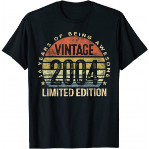 16 Year Old Gifts Vintage 2004 Limited Edition 16th Birthday T-Shirt
