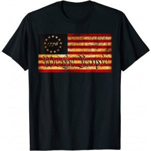 1776 US Flag We The People Distressed USA United States T-Shirt