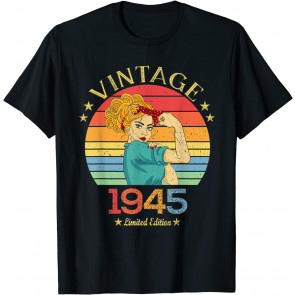 1945. Womens Gift Vintage 1945 Gifts For Women Born In 1945 T-Shirt