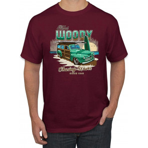 1946 Vintage Ford Woody Chasing Waves Cars And Trucks T-Shirt