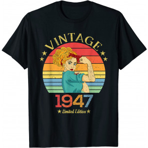 1947. Womens Gift Vintage 1947 Gifts For Women Born In 1947 T-Shirt