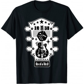 1950s Rockabilly Vintage 50s Sock Hop Clothes Doo Wop Guitar T-Shirt
