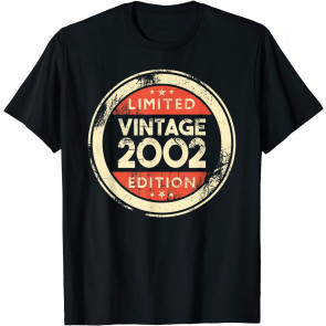 19th Birthday Gifts Vintage 2002 Limited Edition 19 Year Old T-Shirt