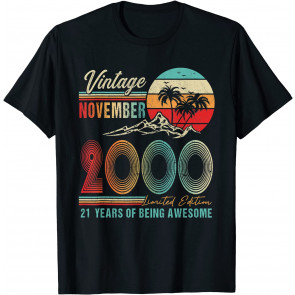 21 Years Old 21st Birthday Decoration November 2000 T-Shirt