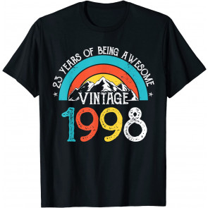 23 Years Old Vintage 1998 23rd Birthday Men Women T-Shirt