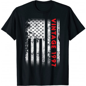 25 Year Old Vintage 1997 American Flag 25th Birthday Gifts T-Shirt