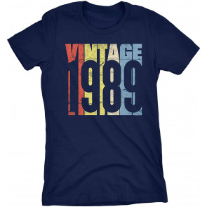 32nd Birthday Gift For Women - Vintage 1989 Retro Birthday Gift For Women T-Shirt