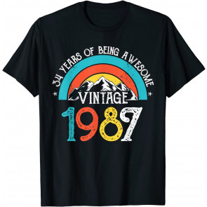 34 Years Old Vintage 1987 34th Birthday Men Women T-Shirt