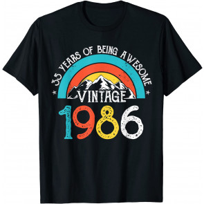 35 Years Old Vintage 1986 35th Birthday Men Women T-Shirt