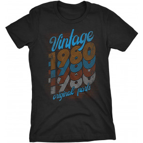 41st Birthday Gift For Women - Vintage 1980 Original Parts - Retro Birthday  T-Shirt