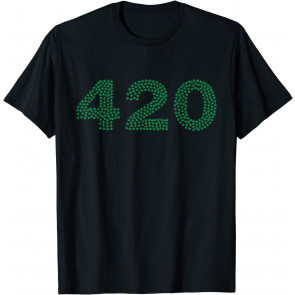 420 Written With Pot Leaves T-Shirt