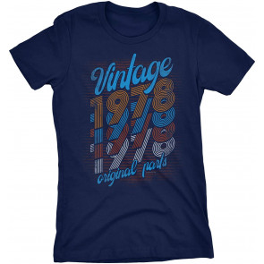 43rd Birthday Gift For Women - Vintage 1978 Original Parts - Retro Birthday  T-Shirt