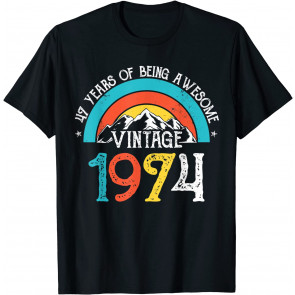 47 Years Old Vintage 1974 47th Birthday Men Women T-Shirt
