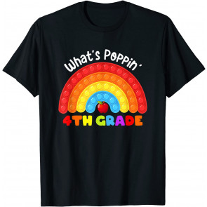 4th Grade First Day Of School Pop It Push It Fidget Toy T-Shirt
