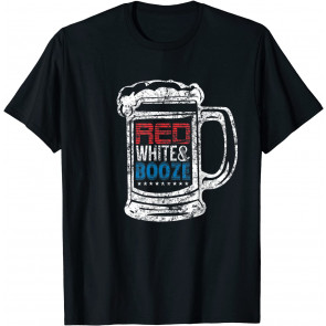 4th Of July Patriotic Red, White, & Booze USA Gag Gift T-Shirt