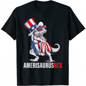 4th Of July T Rex Dinosaur Amerisaurus Rex Boys Kids Men T-Shirt