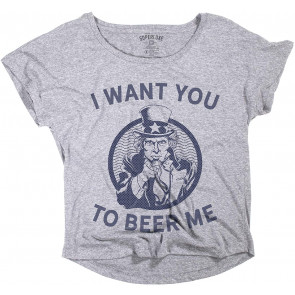 4th Of July Uncle Sam I Want You To Beer Me Tri-Blend Dolman T-Shirt