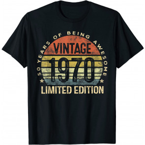 50 Year Old Gifts Vintage 1970 Limited Edition 50th Birthday T-Shirt