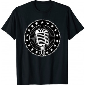 50s Doo Wop Sock Hop Dance Rock N Roll Vintage Microphone T-Shirt