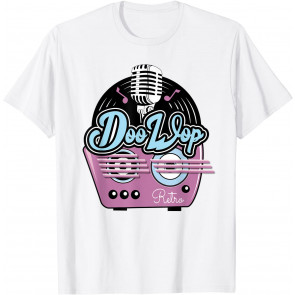 50s Doo Wop Sock Hop Dance Rock N Roll Vintage Microphone T-Shirt
