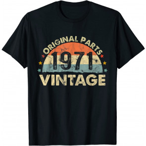 50th Birthday Gift 1971 Vintage 50 Year Old Retro T-Shirt