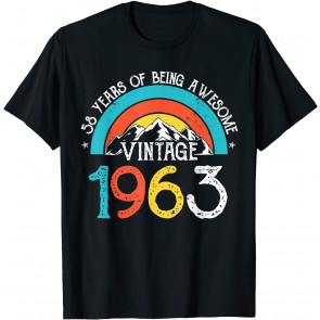 58 Years Old Vintage 1963 58th Birthday Men Women T-Shirt