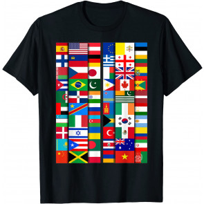 60 Flags Of The Countries Of The World,Informative Gift T-Shirt