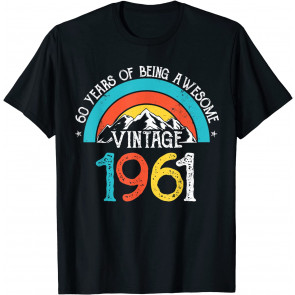 60 Years Old Vintage 1961 60th Birthday Men Women T-Shirt