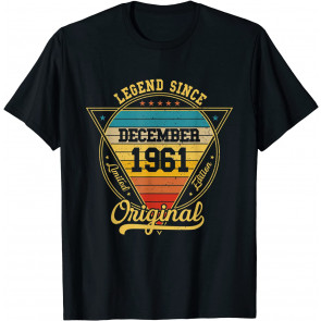 60th Birthday 60 Years Old Retro Legend Since December 1961 T-Shirt